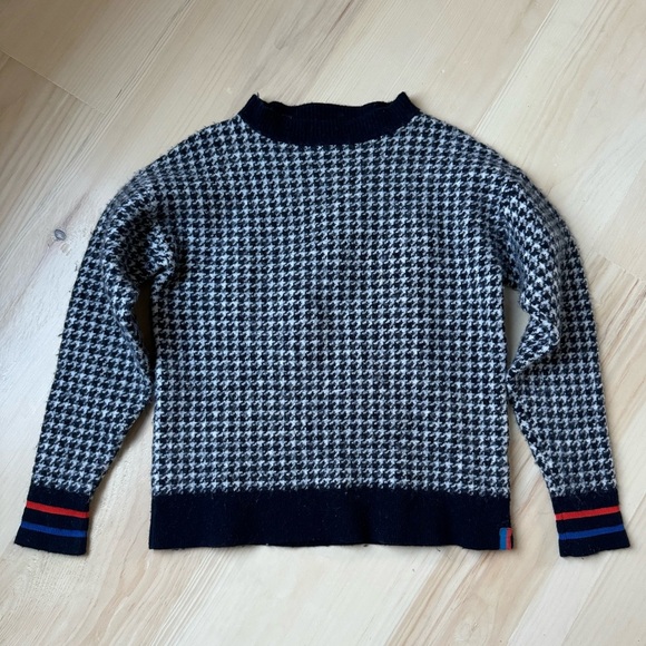 KULE Houndstooth Mock Neck Sweater - Picture 1 of 3